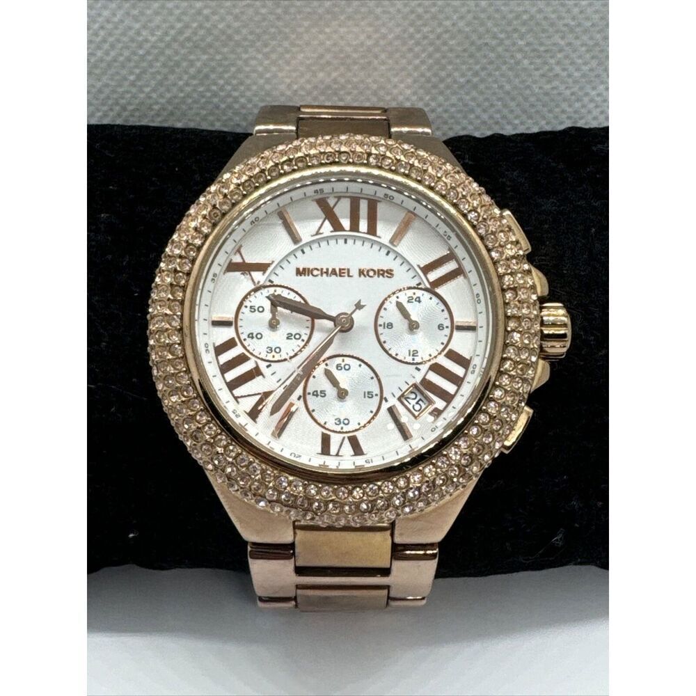 Michael Kors Camille MK5636 Women Rose Gold-Tone Analog Dial Quartz Watch JNA834